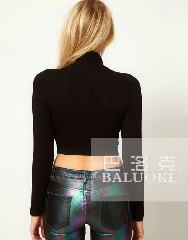 Модная сексуальная клубная Короткая юбка для женщин однотонная Водолазка с