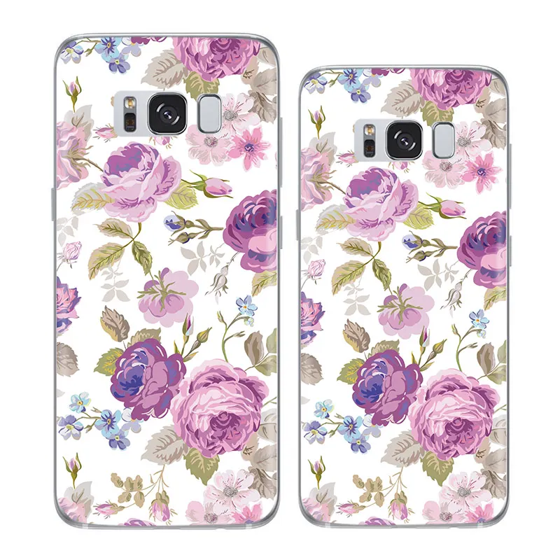 Цветочный чехол для телефона Samsung Galaxy S8 Plus с цветочным рисунком S8Plus мягкий