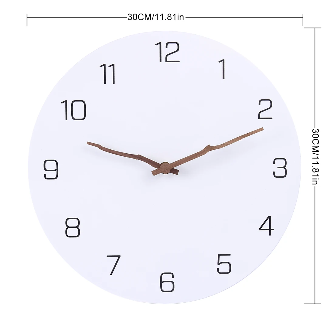 

Homingdeco 12 Inch Nordic Mute Wall Clock Modern Creative Hanging Clock Minimalist Living Room Bedside Wood Clocks Home Decor