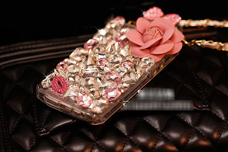 3D Бант Цветок Bling 3D флакон духов цепочка из ТПУ чехлы для samsung Galaxy Note 10 Plus 9 8 S8 S9 Plus S10 Plus S10e ремешок Fundas