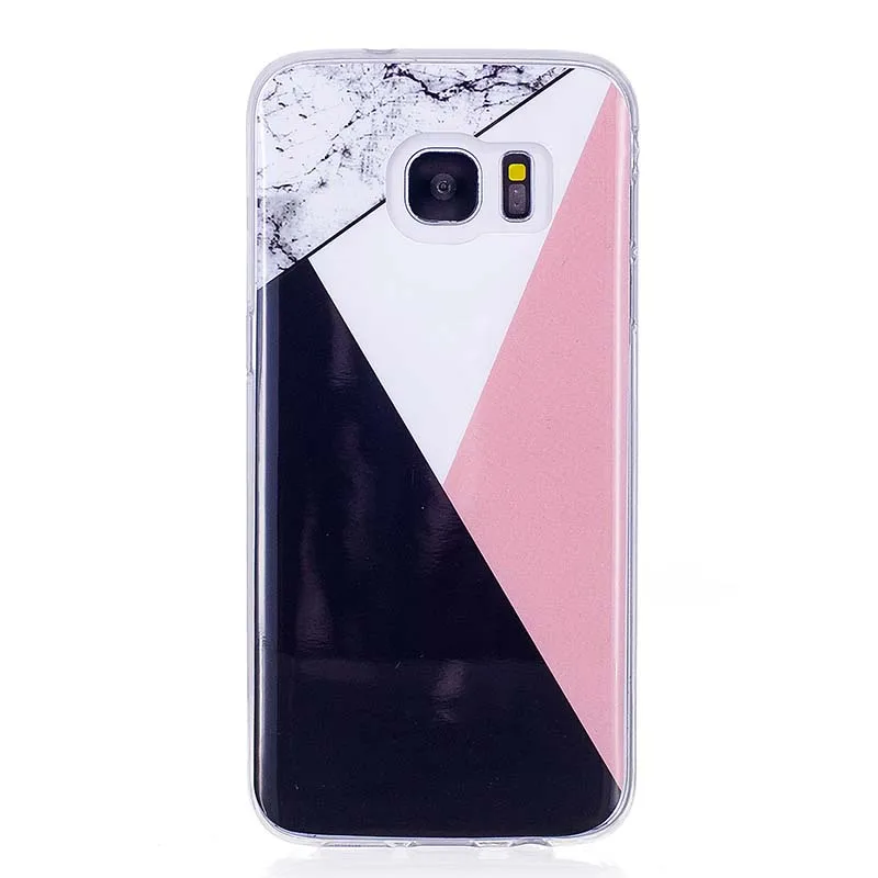 Funny Letters Geometry Splice Marble Case For Samsung S5 Mini S8 S9 Plus Soft Cases Galaxy A3 A5 J3 J5 J7 2017 EU S6 S7 edge |