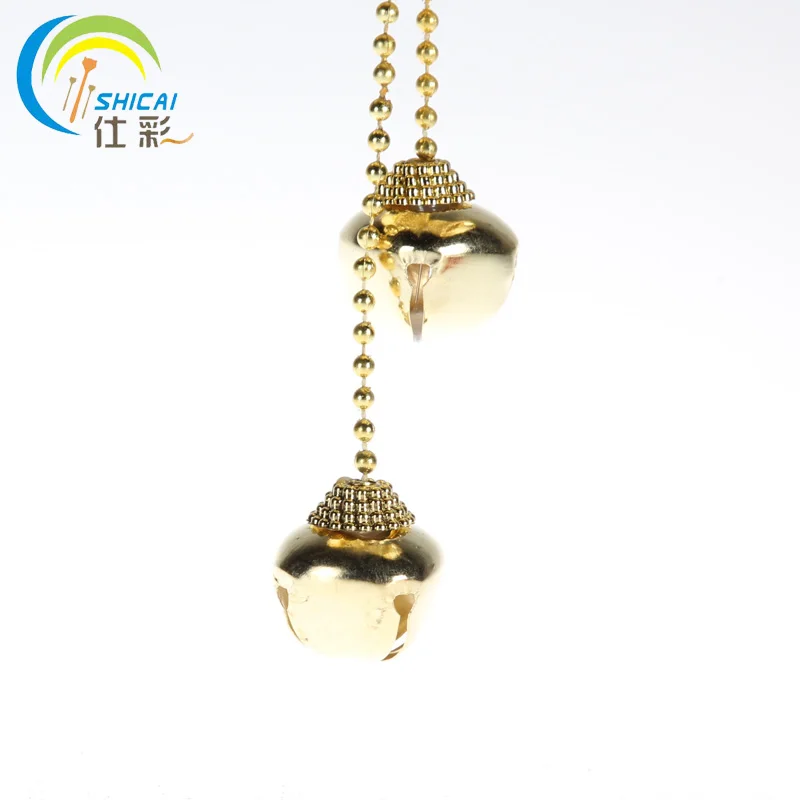 Shi -color gold ring Christmas bells scene layout decorated tree ornaments mounted bell rings | Дом и сад