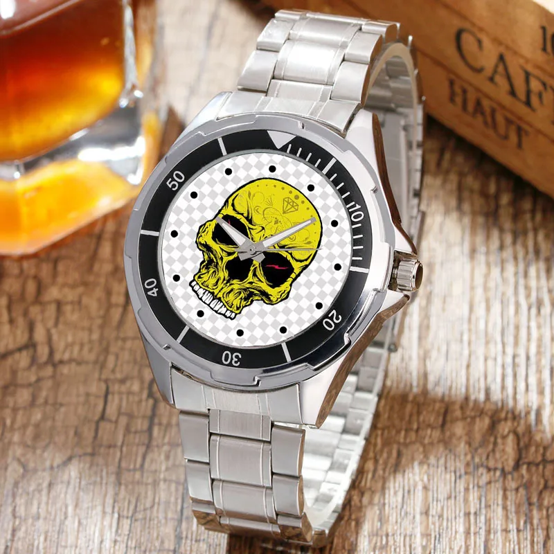 Мужские кварцевые наручные часы из нержавеющей стали водонепроницаемые