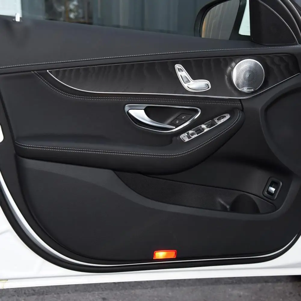 Carbon Fiber Car Interior Door Handle Bowl Cover Trim Stickers For Mercedes C Class W205 C180 C200 GLC Auto Accessories | Автомобили и