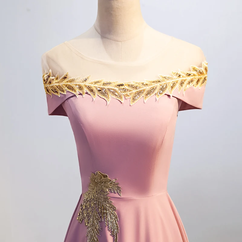 2019 новейшее легкое роскошное платье подружки невесты с рукавами-крылышками со