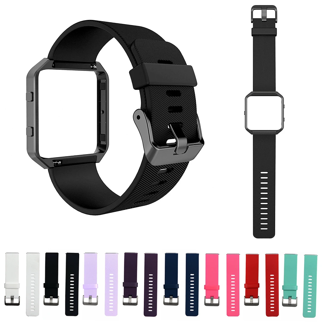 Спортивный браслет 8 цветов для Fitbit Blaze Watch, мягкий силиконовый ремешок для Fitbit Blaze, сменный ремешок с пружинным ремешком