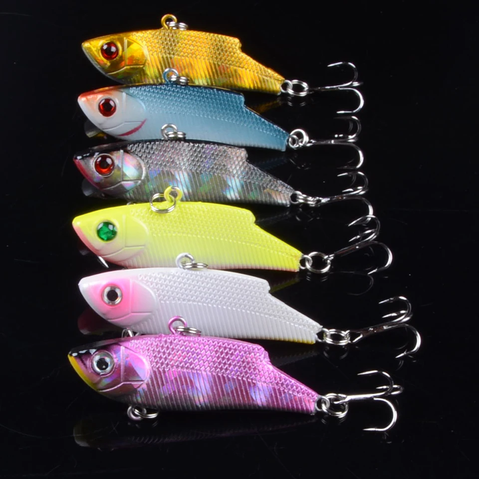 Воблеры Topwater 6 шт., 5,5 см, 9,6 г, приманка для рыбной ловли, жесткая приманка в виде гольяна, 2 рыболовных крючка, кренкбейт, плавающая Рыболовная Снасть с объемными глазами