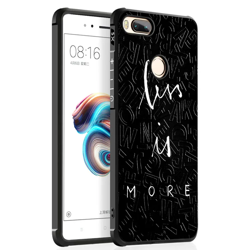 Роскошные Мультфильм Окрашенные узор Чехол Для Сяо mi A1 кремния 3D fundas 5X coque