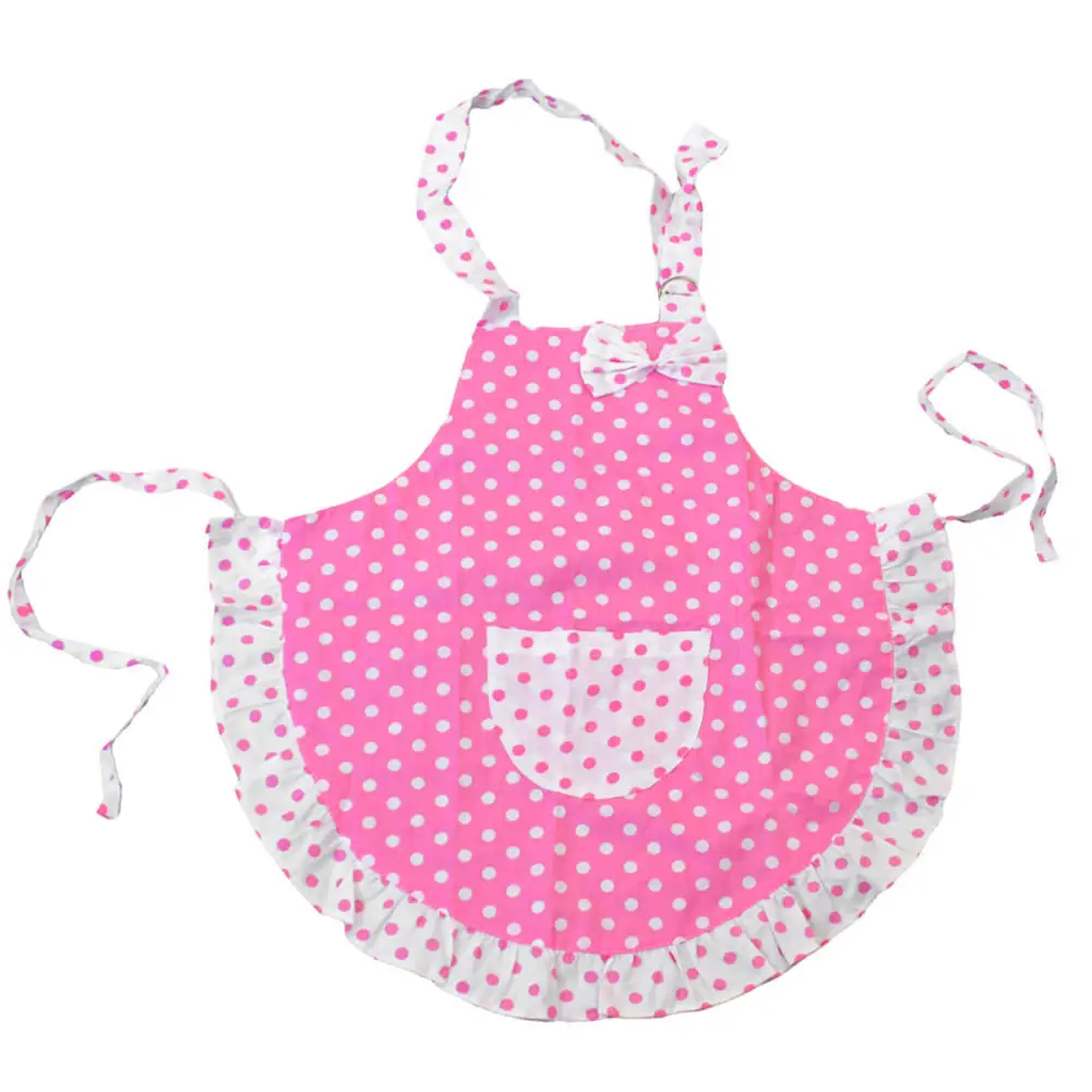 Детский кухонный фартук для выпечки 2 слоя ткани в горошек|princess apron|apron dotskitchen aprons
