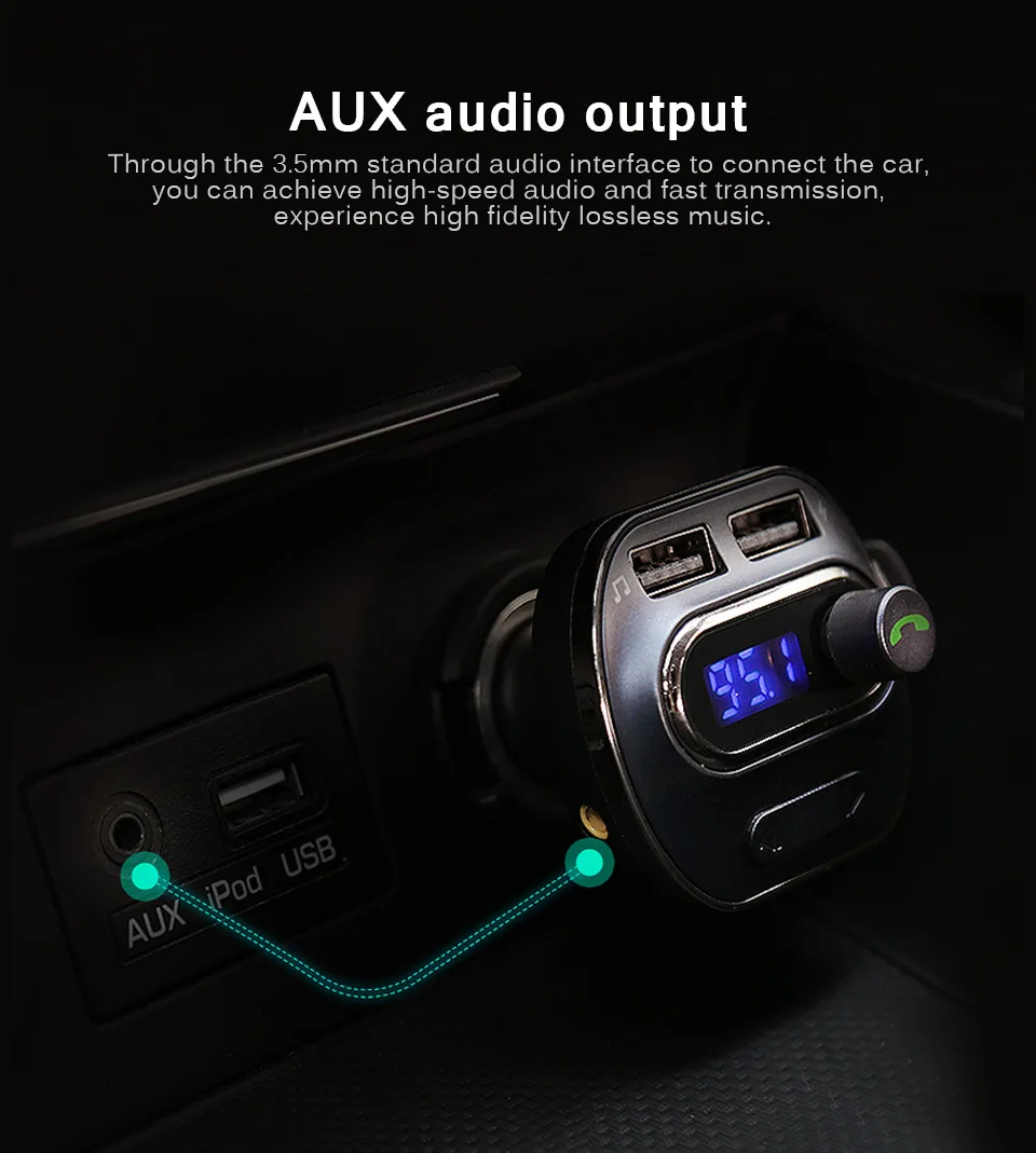 Bluetooth fm-передатчик Беспроводной радио в автомобиле передатчик автомобильный адаптер Комплект Универсальный автомоби