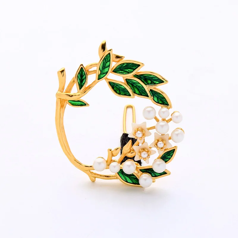 Новое поступление женские заколки для волос романтическая зеленая гирлянда с