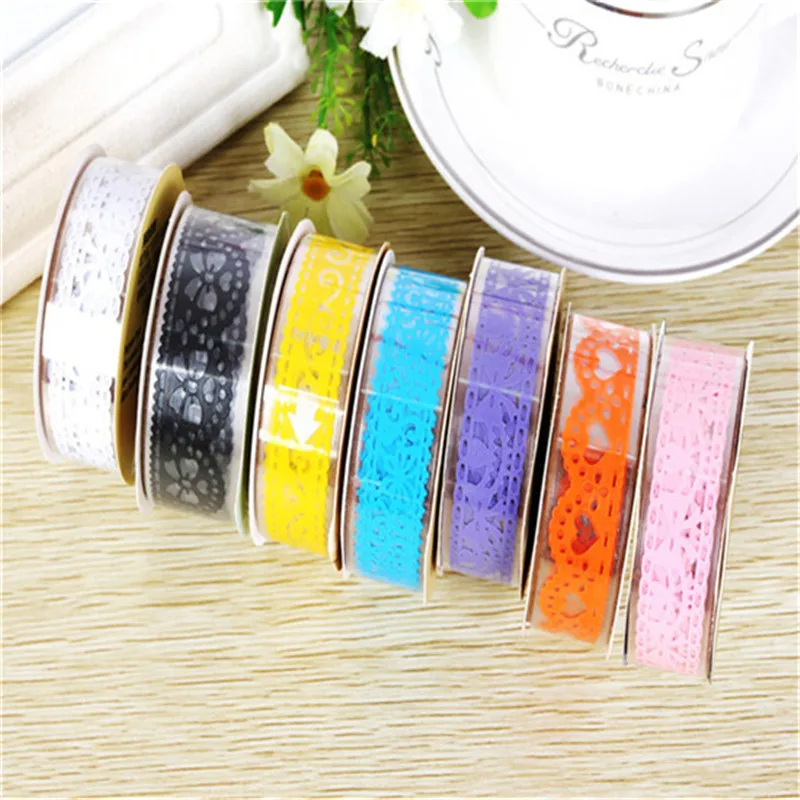 Новый горячий рулон шнурка DIY Бумага для скрапбукинга декоративная липкая бумага