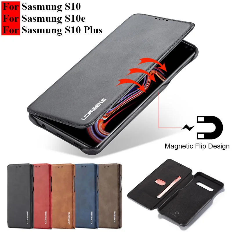 Для samsung Galaxy S10 Чехол кожаный магнитный чехол для телефона на samsung S10 Plus чехол s откидной Чехол-кошелек для Hoesje samsung S10e чехол