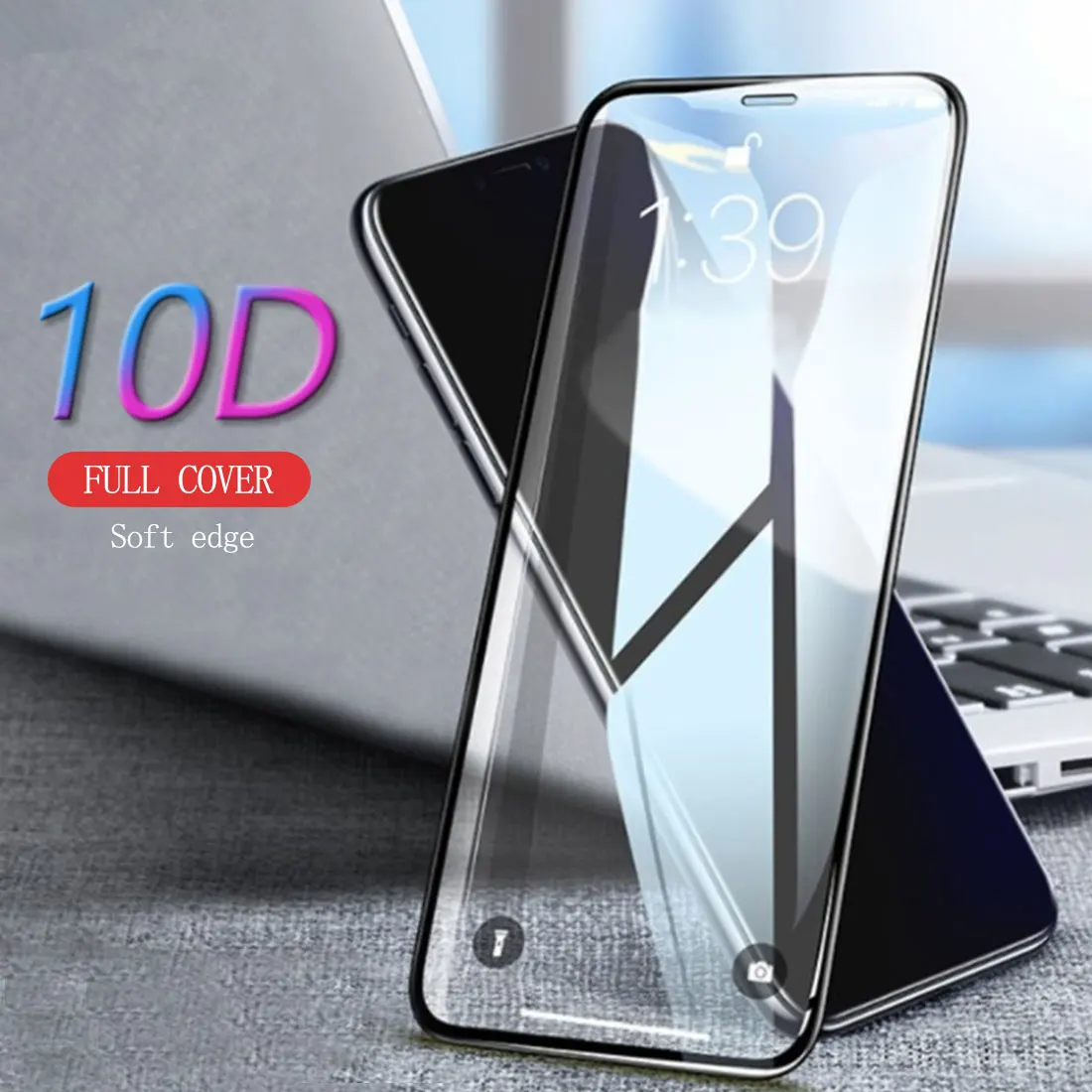 Для iPhone X XR XS MAX стеклянный чехол Новинка 10D изогнутое закаленное стекло для 7 8 6 6S Plus Защитная пленка экрана