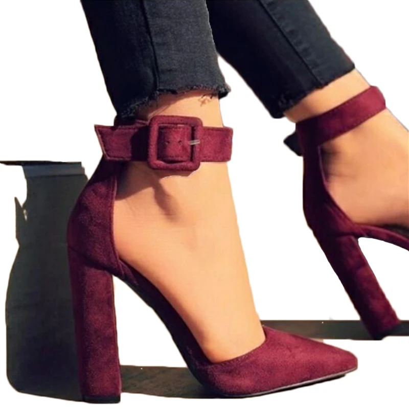 Модные женские туфли на высоком каблуке; zapatos Mujer; туфли-лодочки с острым носком; женская обувь; женские вечерние туфли-лодочки с ремешком на щиколотке; Летние босоножки; коллекция 789 года