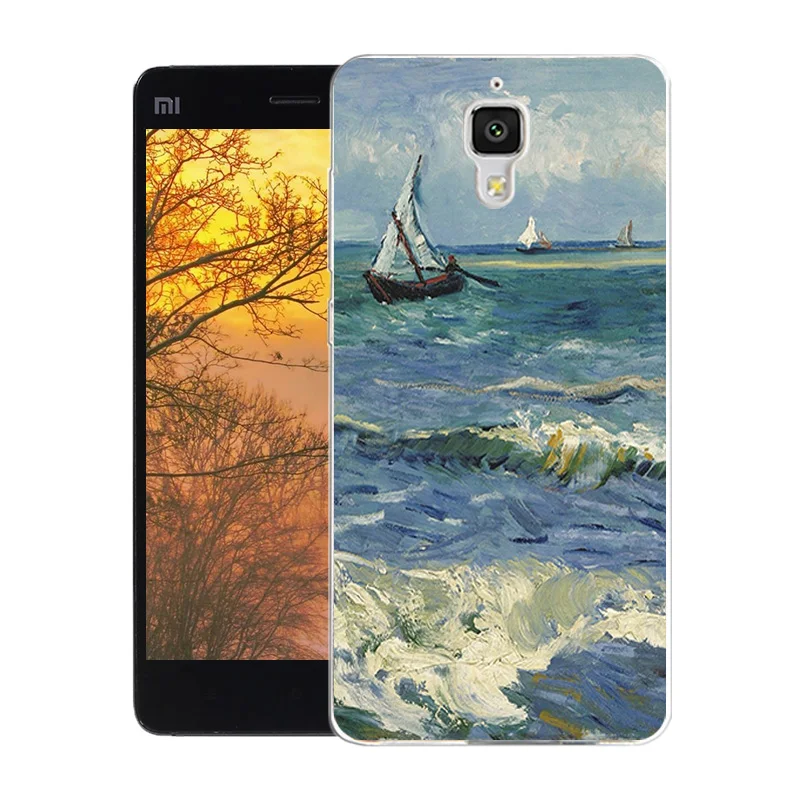 Мягкий чехол для Xiaomi Mi4 силиконовый Mi 4 Funda модный напечатанный ТПУ телефона M4