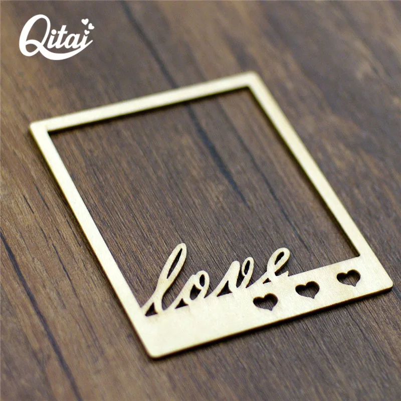 QITAI 12 шт./лот фоторамка из натурального дерева в форме фанеры DIY изделия для
