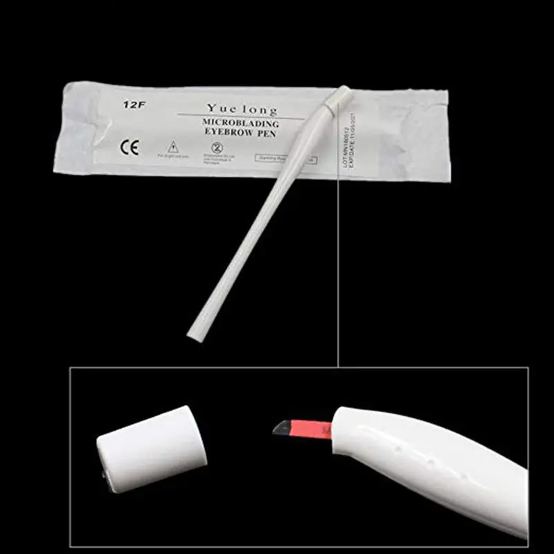 Microblading Pen - Yuelong 5PCS Sterilized Disposable Eyebrow with 12F Needles Manual Tattoo Micro | Красота и здоровье