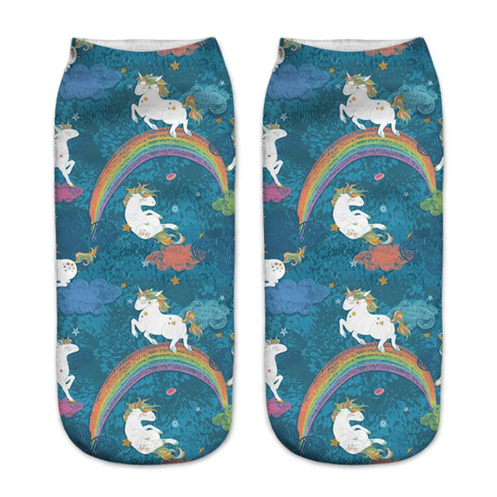 Бег цыпленок Единорог 3D цифровая печать женские носки оптом|socks wholesale|socks socksocks women