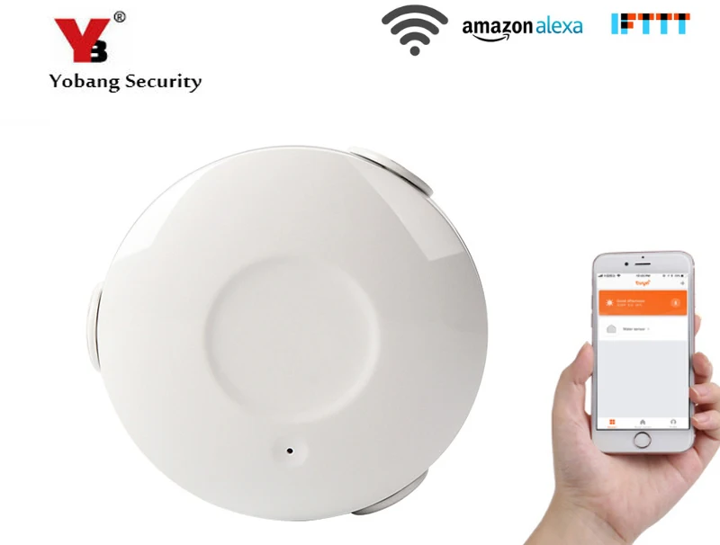 Yobang Security Smart WIFI Wireless Water Leakage Sensor Detector Flood Alarm APP Notification Alert | Безопасность и защита