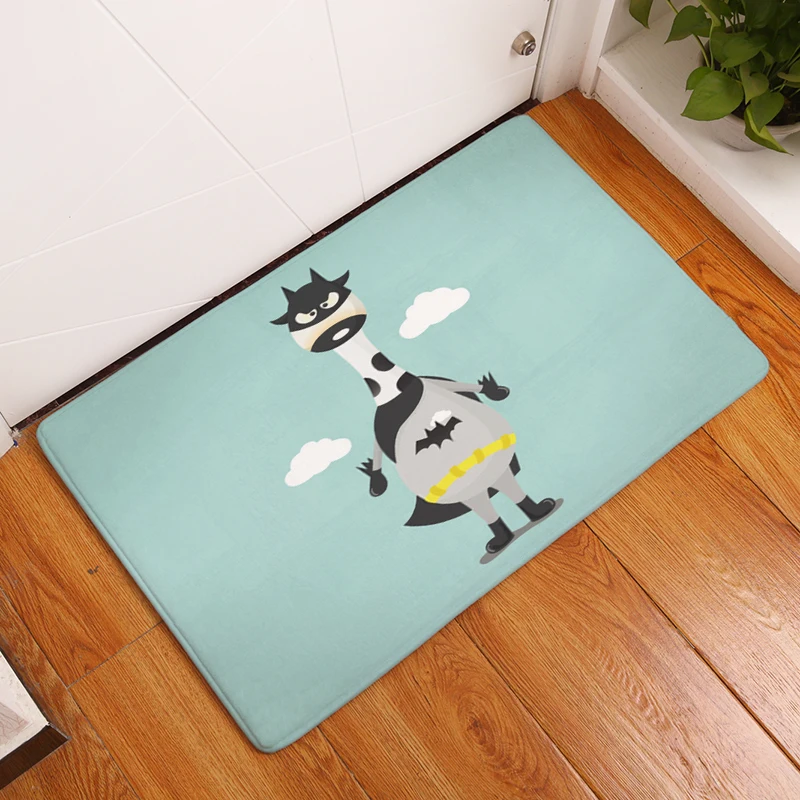 Smiry Добро пожаловать домашний коврик для входной двери милый забавный Жираф