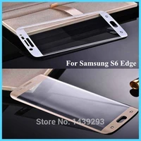 for samsung s 6 edge colorful full cover glass tempered film screen protector for samsung galaxy s6 edge g9250 3 color