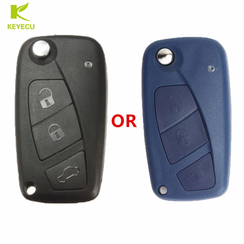 KEYECU сменный дистанционный ключ 3 кнопки 434 МГц PCF7946AT для Fiat 500 Doblo Punto Qubo Peugeot Bipper Citroen