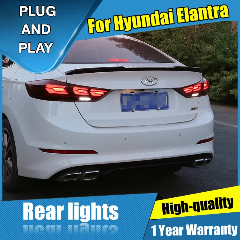 4 шт. автомобильный Стайлинг для Hyundai Elantra задний фонарь s 2016-2018 светодиодный +