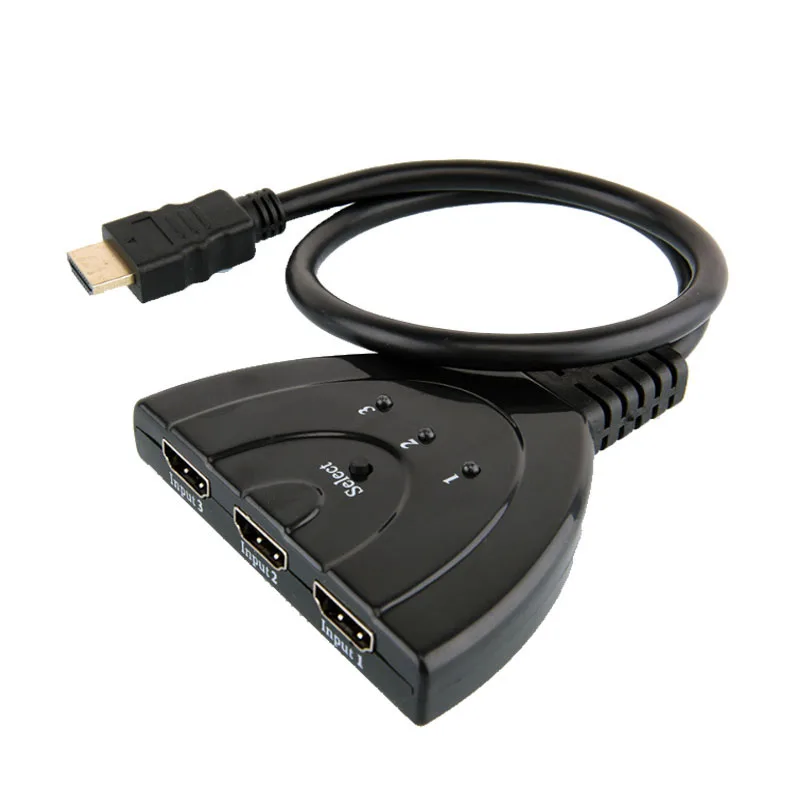 SZBITC HDMI переключатель 3x1 коммутатор 4Kx2K@ 30Hz HDMI Pigtail кабель аналоговый аудио выход конвертер 3 в 1 выход для HDTV dvd-проектор