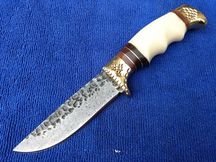 Цветочный стали полосой охотничий нож ручкой смолы воин открытый Sharp инструменты
