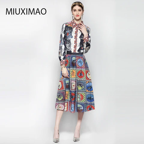 MIUXIMAO 2023 Высококачественная весенне-осенняя новая милая стильная элегантная облегающая юбка с леопардовым принтом для женщин