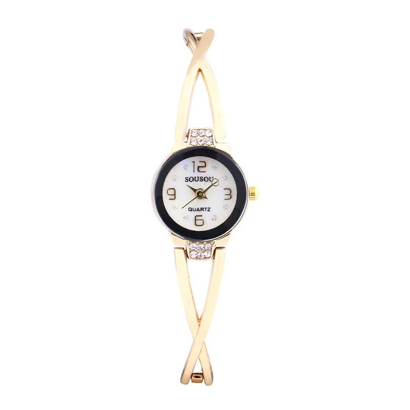 

Women Casual Rhinestone Watches Luxury Laides Dress Clock Bracelet Simple Rose Gold Quartz Wrist Watch Relogio Feminino /C