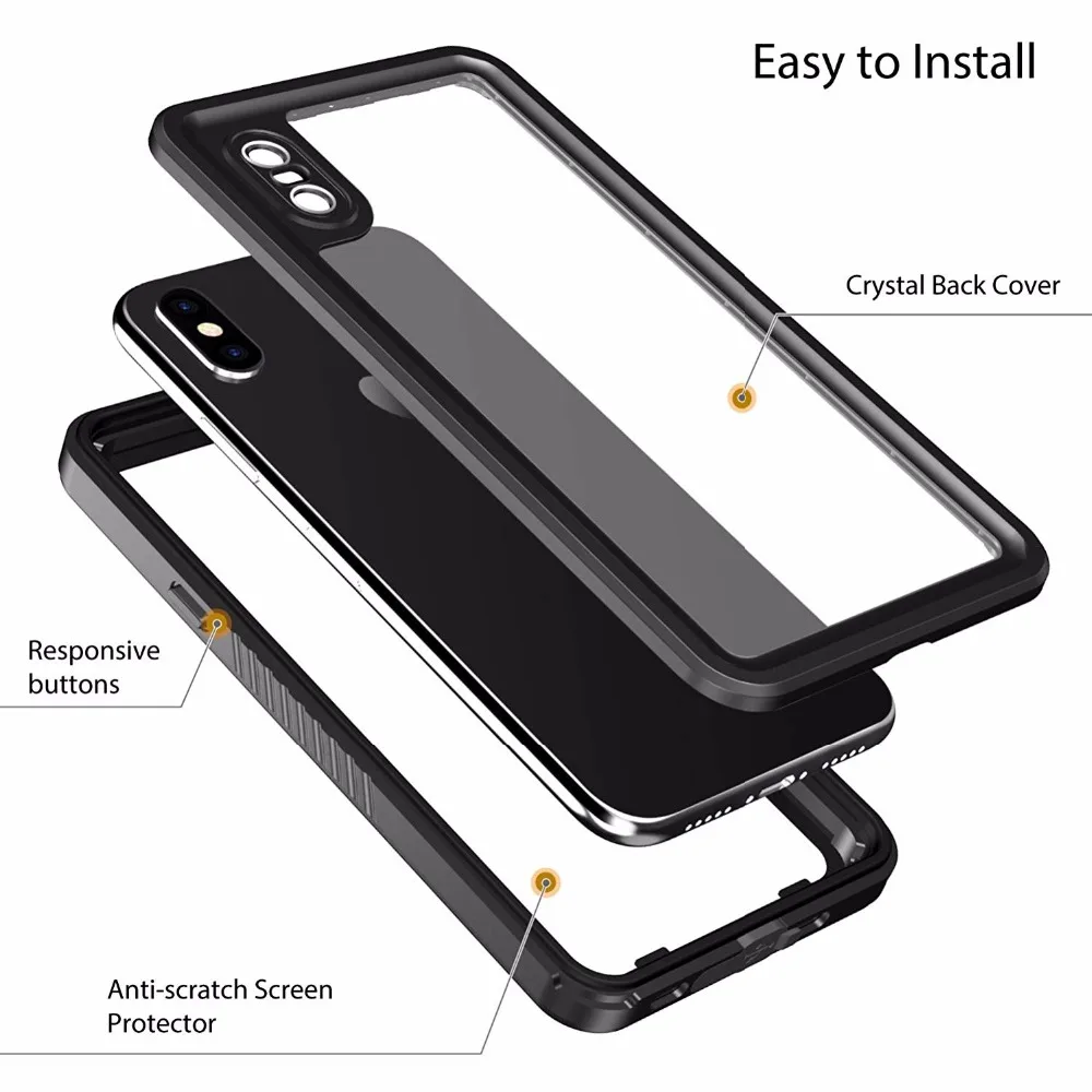 Водонепроницаемый чехол для iPhone X/Xs водонепроницаемый ударопрочный
