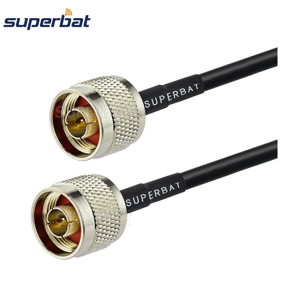 Superbat N Male to Plug RF Adapter Connector Straight Pigtail Coaxial Cable RG58 for WiFi Antenna 3G/4G Wireless