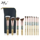 Набор бамбуковых профессиональных кистей для макияжа Anmor, 12 шт., для основы, теней, консилера, Кисть для макияжа, косметический набор