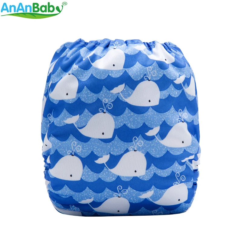 2018 Ananbaby Baby тканевый подгузник многоразовый Карманные детские подгузники с 1 шт.