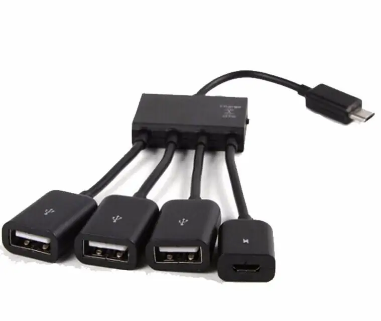 Многофункциональный USB 2 0 4 в 1 микро хост OTG зарядный концентратор Шнур адаптер