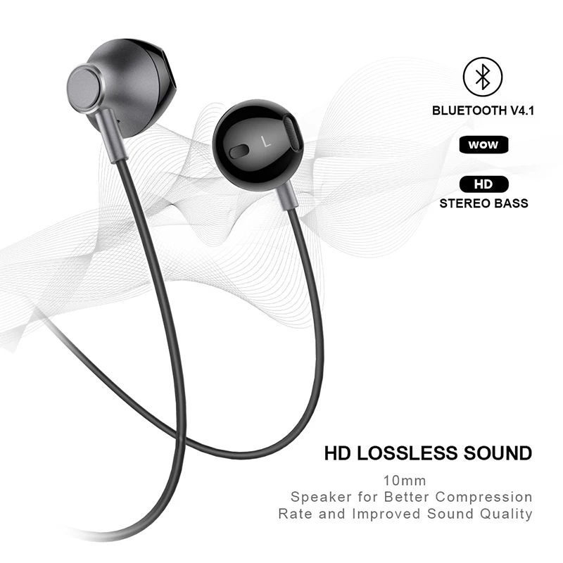 Беспроводные Bluetooth наушники Picun H2 водонепроницаемые спортивные с микрофоном для