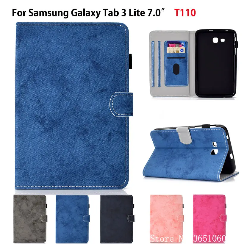 Умный чехол для Samsung Galaxy Tab 3 Lite 7 0 дюйма T110 T111 T113 T116|Чехлы планшетов и электронных