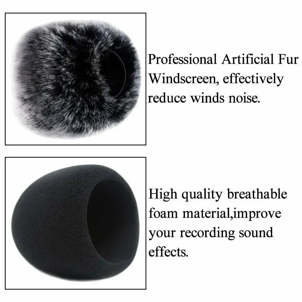 Пенопластовый чехол с искусственным мехом микрофон для ветрового стекла Blue Yeti Pro