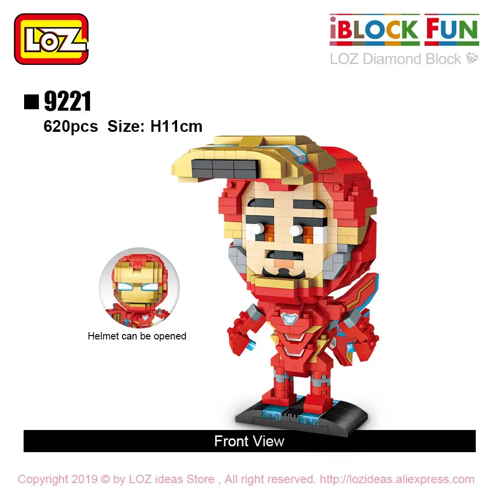 LOZ Diamond Blocks Super Hero Iron Movie Characters Plastic Building Model Educational Toys for Children Pen Holder DIY | Игрушки и