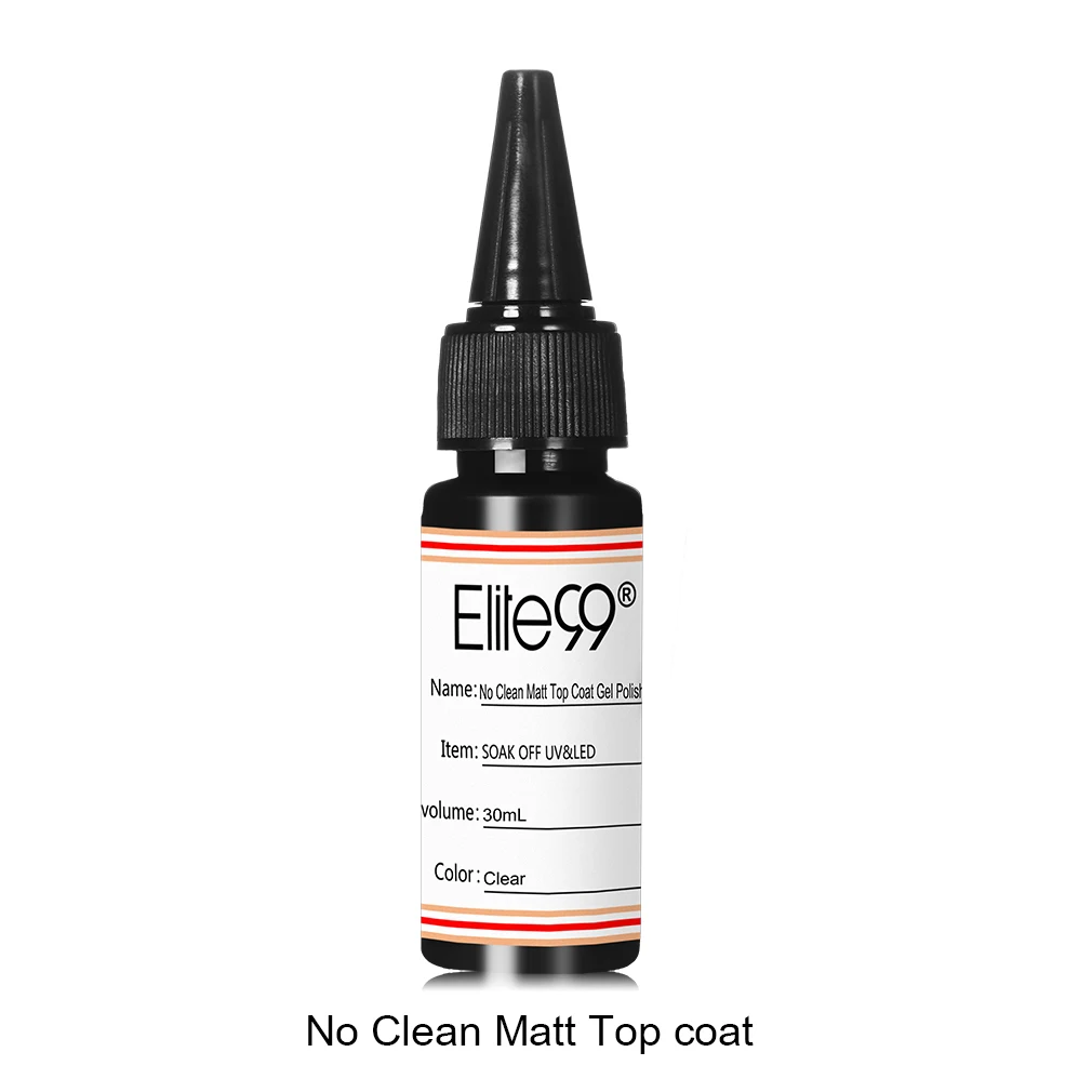 No Clean Matt Top Elite99 30 мл большой объем верхнее Базовое покрытие матовое металлическое усиленное воздушное сухое праймер Матовый УФ Гель-лак горячая Распродажа Гель-лак для дизайна ногтей - Цвет: No Clean Matt Top