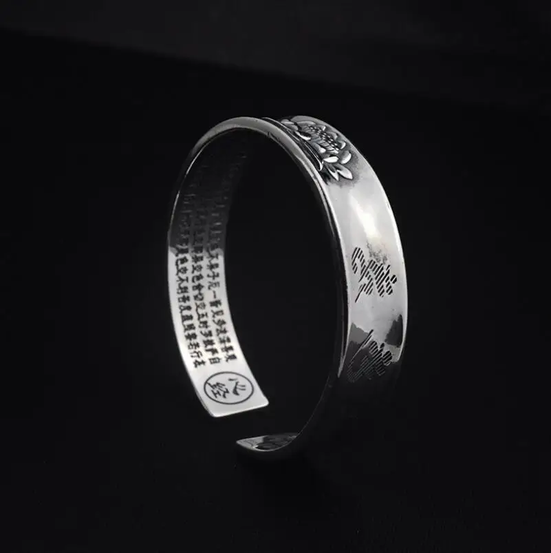 Pure Silver S999 Lotus Pattern Bracelet Bangle Jewelry (YRT) | Украшения и аксессуары