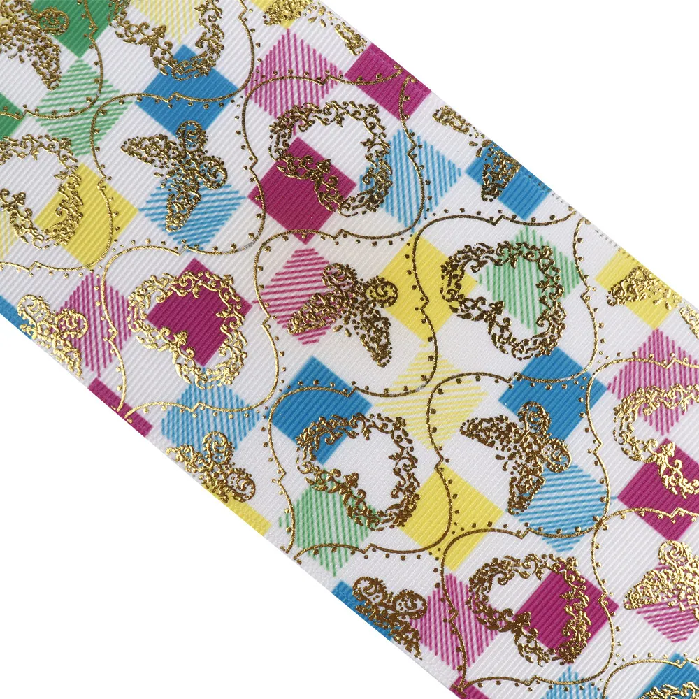 IBOWS 2yards/lot 75mm Grosgrain Ribbon Butterfly Foil Printed Ribbons for DIY Hair Bows Accessories Decorative Carfts|Ленты для шитья| |