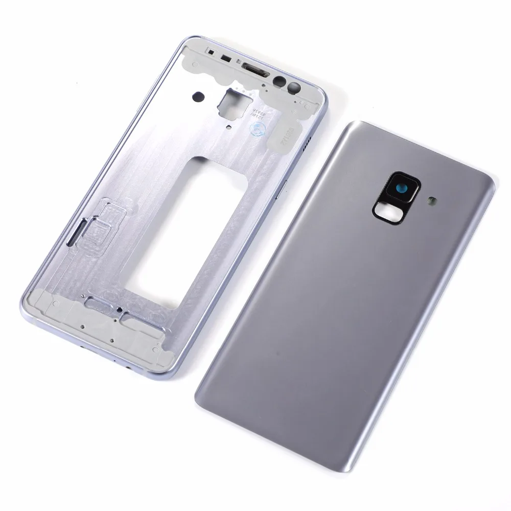 Для Samsung Galaxy A8 2018 A530 A530F SM A530DS корпус металлический средняя рамка + стеклянная