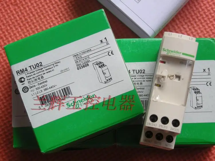 Новое 3-фазное реле мониторинга напряжения SCHNEIDER ELECTRIC telemecnick RM4TU02 защита от сбоя