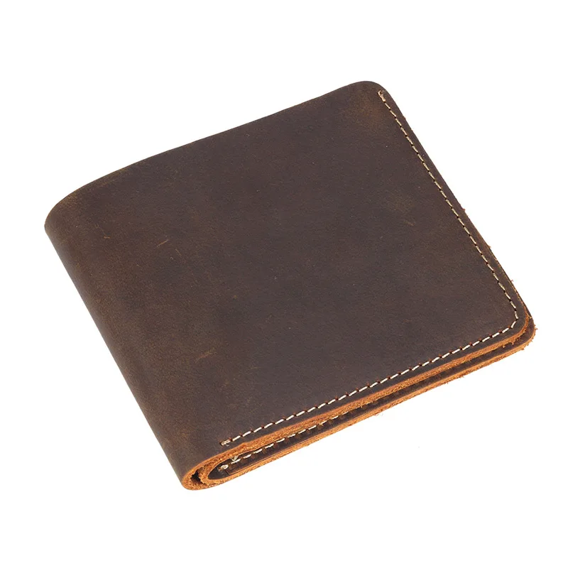 

2018 New Arrival Genuine Leather Men Wallets Brand Design Vintage Wallets with Coin Pocket Purses Gift for Men Card Holder Purse