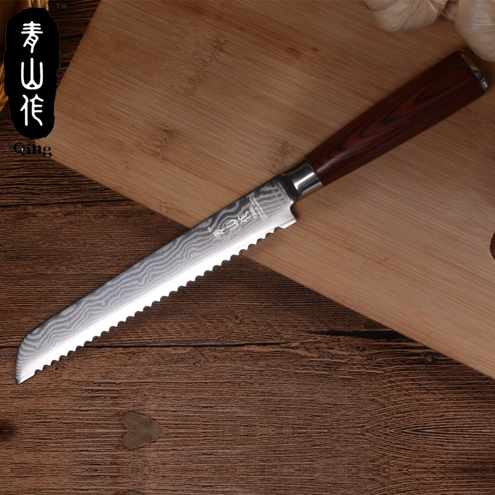 QING дамасский стальной кухонный нож кухонные ножи шеф повара японский для