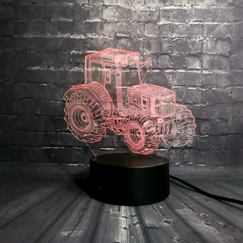 Сенсор Прохладный автомобилей автомобиля 3D светодио дный ночник USB Flash постели