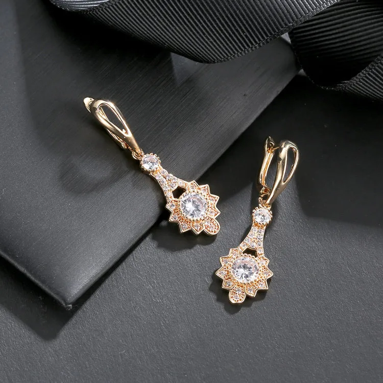 Cluster Oval Gems Brown Champange Orange Morganite Cubic zirconia 925 Sterling Silver Jewelry Drop Dangle Earrings S5506 | Украшения и